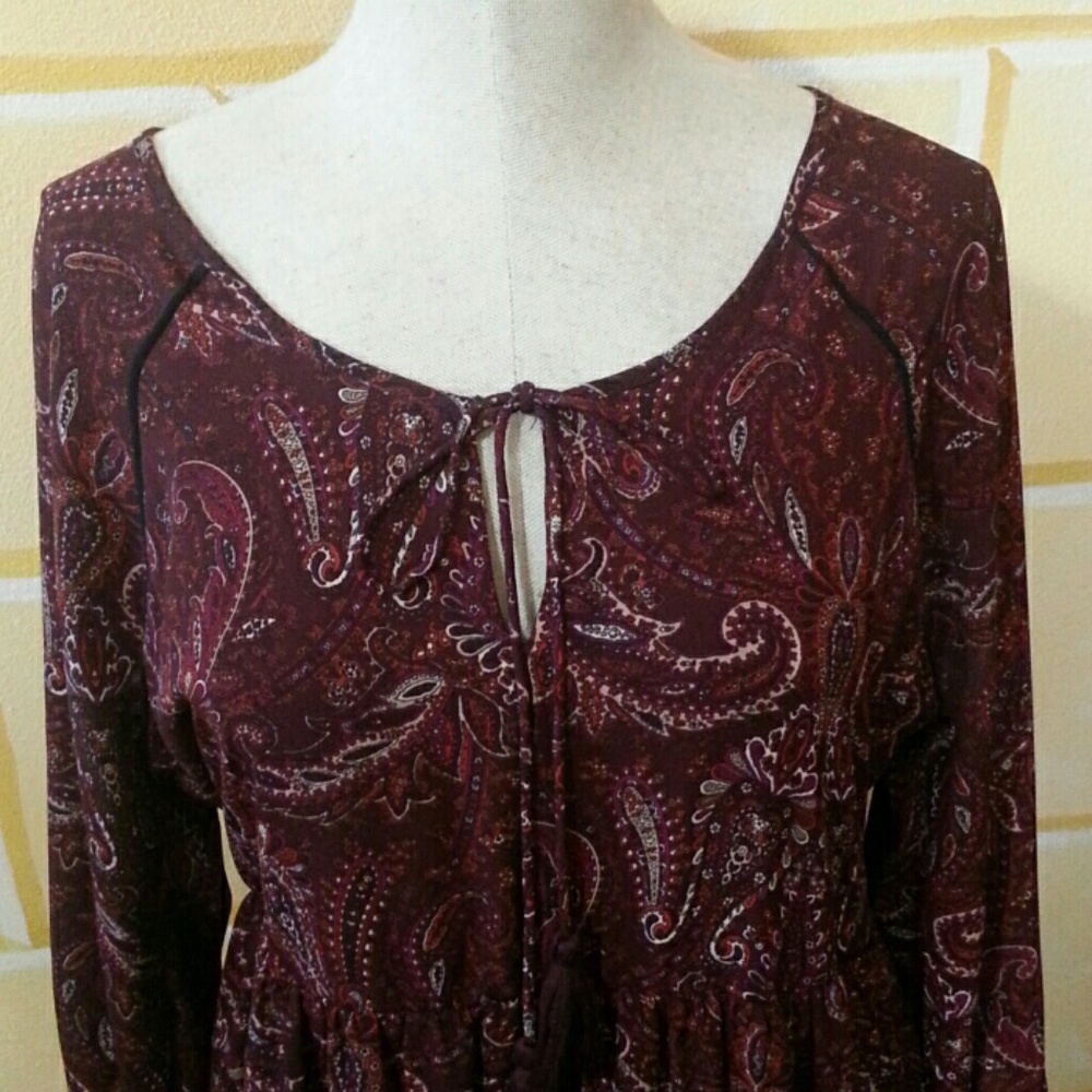 Patterned Knee Length Dress